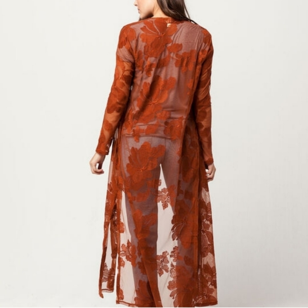 Tilly Rustic Floral Long Cardigan
